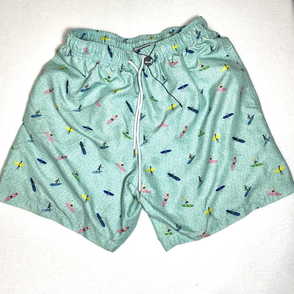 Boardies Sayulita Swim Shorts Trunks Blue Aqua Mint Green Surfer Surf Board‎ Med